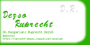 dezso ruprecht business card