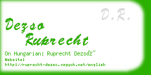 dezso ruprecht business card